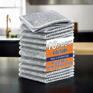 Non-Scratch Stainless Steel Wire Dishcloth (Pack Of 10)