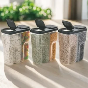 2500ml Large 2 Section Kitchen Container ( pack of 3 )
